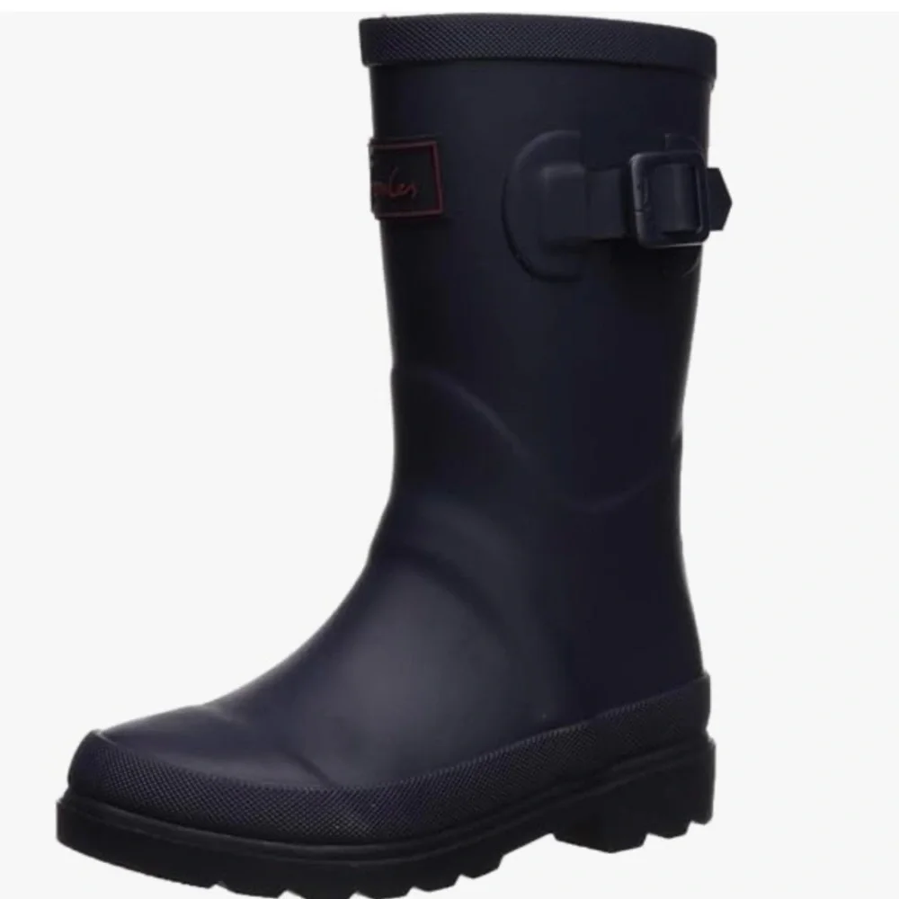 Joules Navy Blue Rain Boots with Buckle